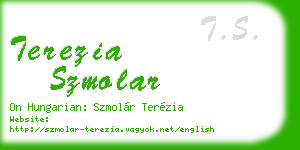 terezia szmolar business card