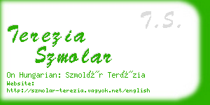 terezia szmolar business card